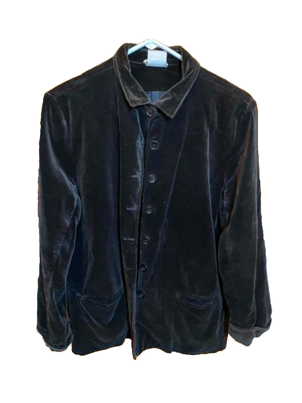 Vintage Sir James Velvet Button Shirt Blouse Womens Black Large ish